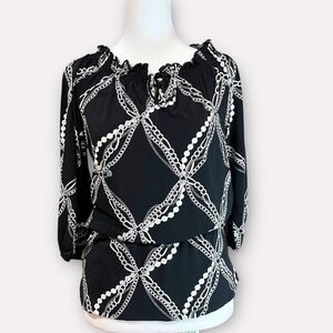White House Black Market Chain Surplus Blouse